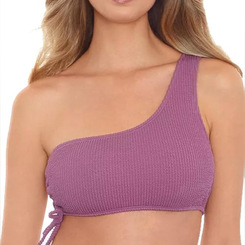 NWT Salt + Cove Sandy Ribbed One-Shoulder Bikini Top - Picture 1 of 5